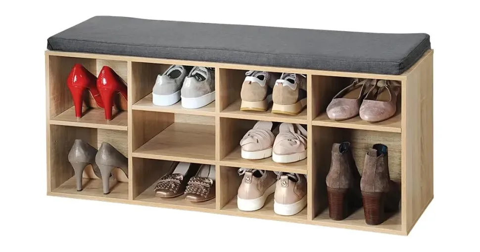 KESPER Schuhschrank 103,5 x 48 x 29,5 cm Sonoma Eiche / braun