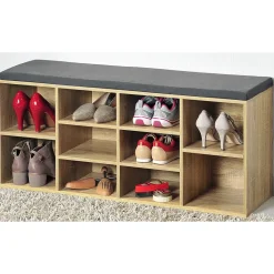 KESPER Schuhschrank 103,5 x 48 x 29,5 cm Sonoma Eiche / braun
