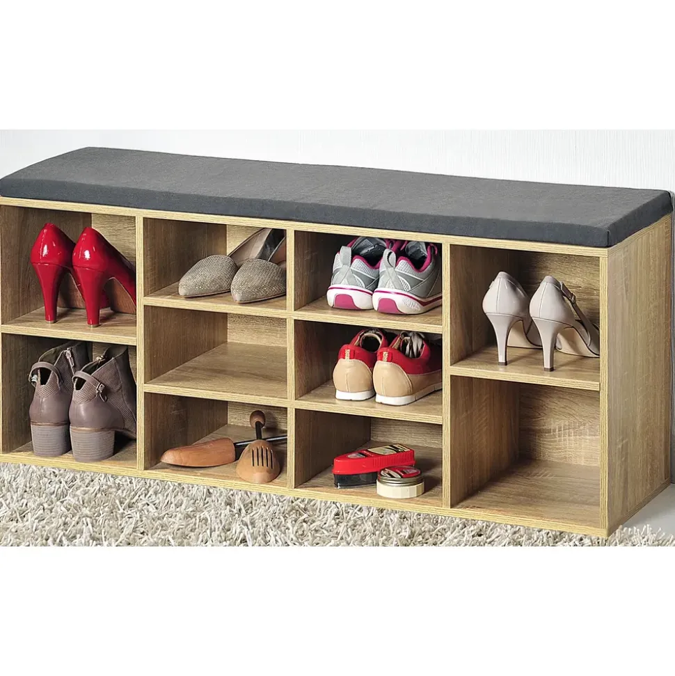 KESPER Schuhschrank 103,5 x 48 x 29,5 cm Sonoma Eiche / braun