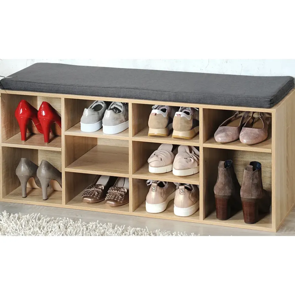KESPER Schuhschrank 103,5 x 48 x 29,5 cm Sonoma Eiche / braun