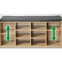 KESPER Schuhschrank 103,5 x 48 x 29,5 cm Sonoma Eiche / braun