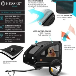 Kesser Boxer 2-in-1 Hundebuggy schwarz