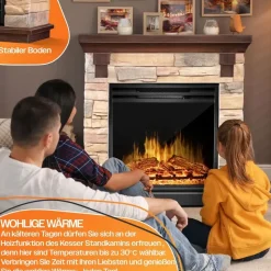 Kesser Elektrokamin LED 3D-Flame braun