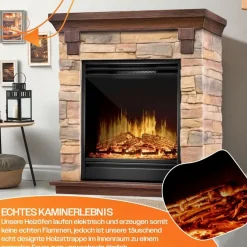 Kesser Elektrokamin LED 3D-Flame braun