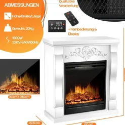 Kesser Elektrokamin Standkamin weiß