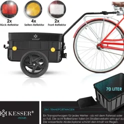Kesser Fahrradlastenanhänger schwarz