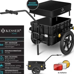 Kesser Fahrradlastenanhänger schwarz
