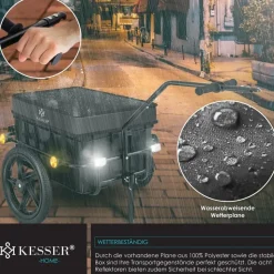 Kesser Fahrradlastenanhänger schwarz