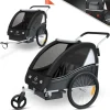 Kesser Kinderanhänger Sport-RX 2 in 1 Joggerfunktion shwarz