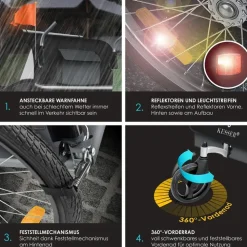 Kesser Kinderanhänger Sport-RX 2 in 1 Joggerfunktion shwarz
