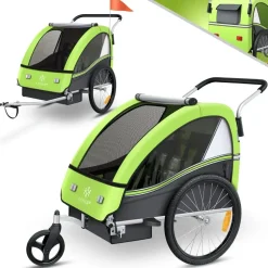 Kesser Kinderfahrradanhänger Sport-RX 2 in 1 hellgrün