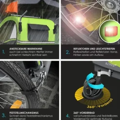 Kesser Kinderfahrradanhänger Sport-RX 2 in 1 hellgrün