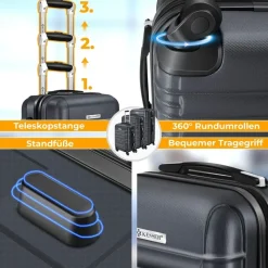 Kesser Koffer-Set 3-tlg. grau