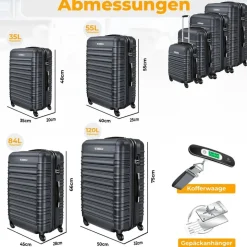 Kesser Koffer-Set 4-tlg. grau