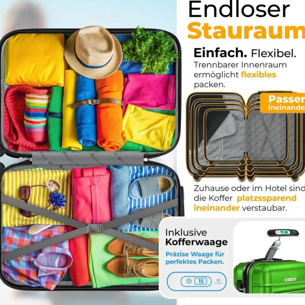 Kesser Koffer-Set 3-tlg. grün