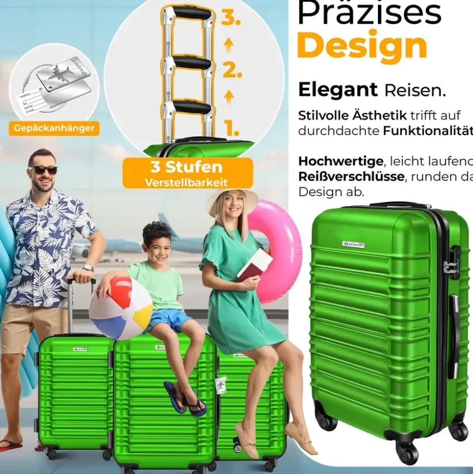 Kesser Koffer-Set 3-tlg. grün