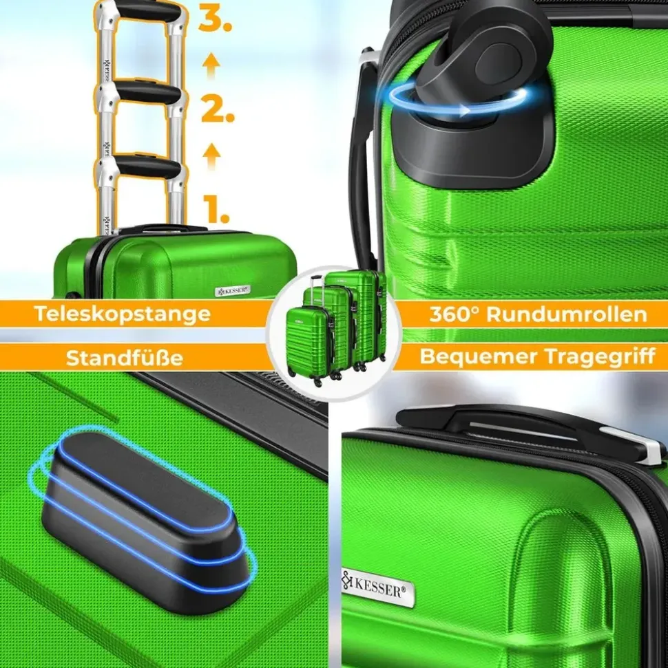 Kesser Koffer-Set 3-tlg. grün