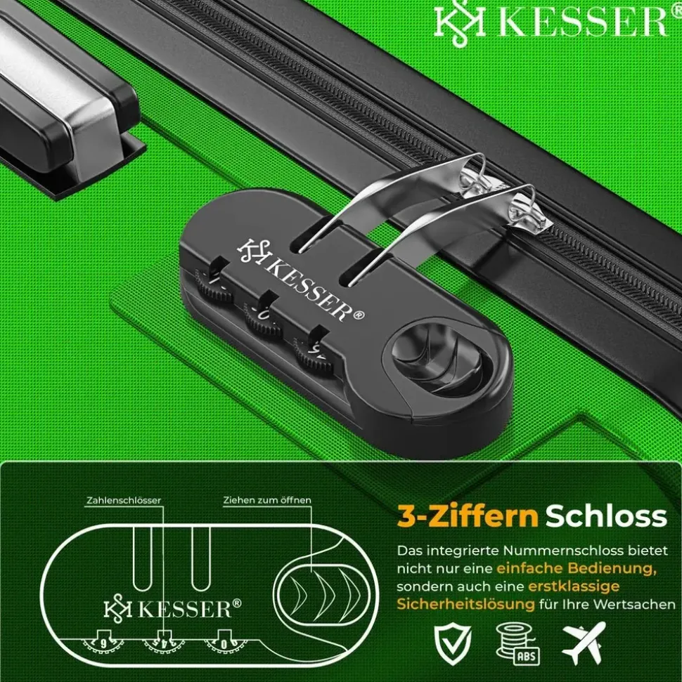 Kesser Koffer-Set 3-tlg. grün