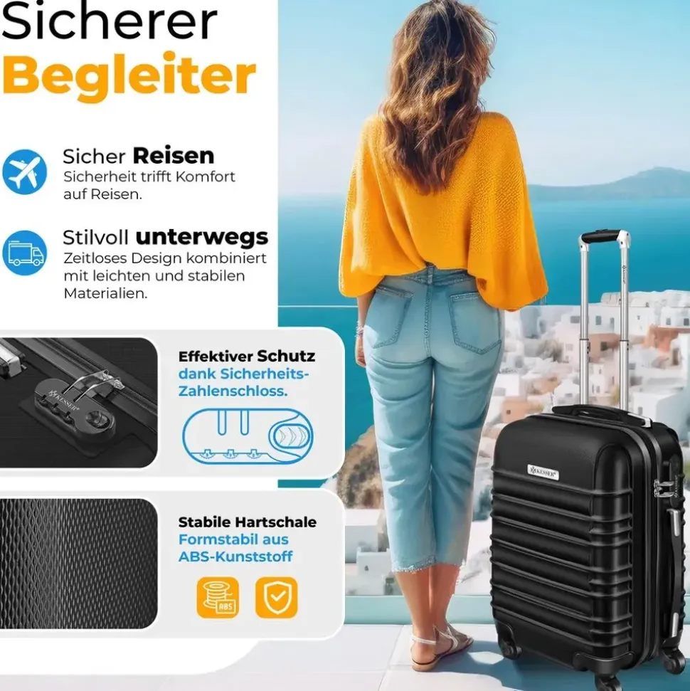 Kesser Koffer-Set 4-tlg. schwarz