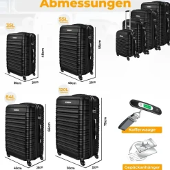 Kesser Koffer-Set 4-tlg. schwarz