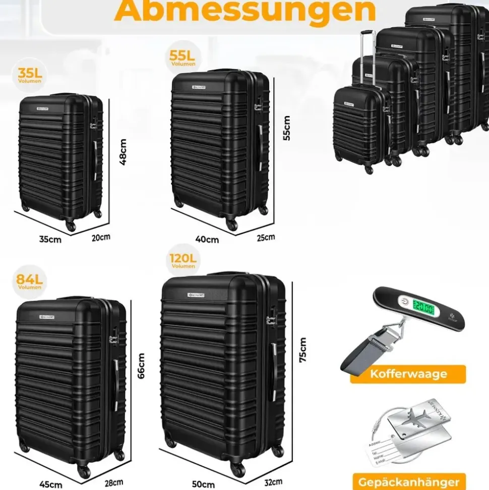 Kesser Koffer-Set 4-tlg. schwarz