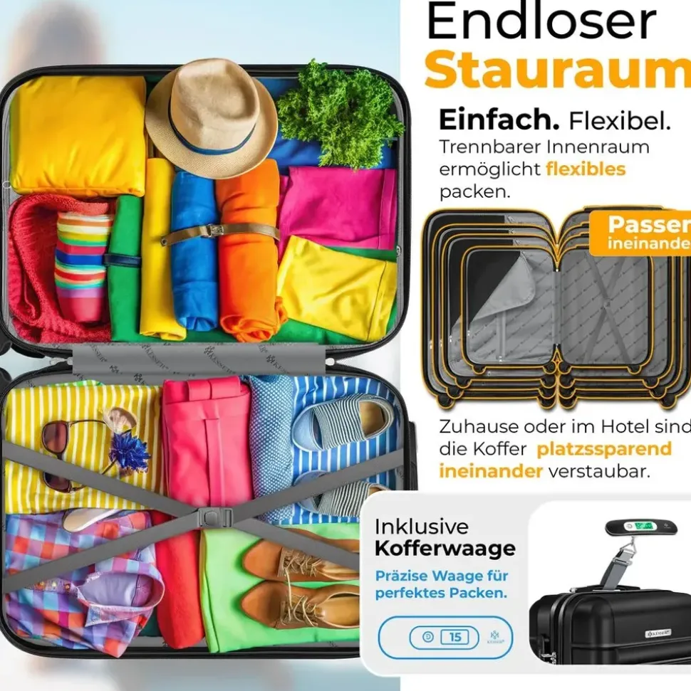 Kesser Koffer-Set 4-tlg. schwarz