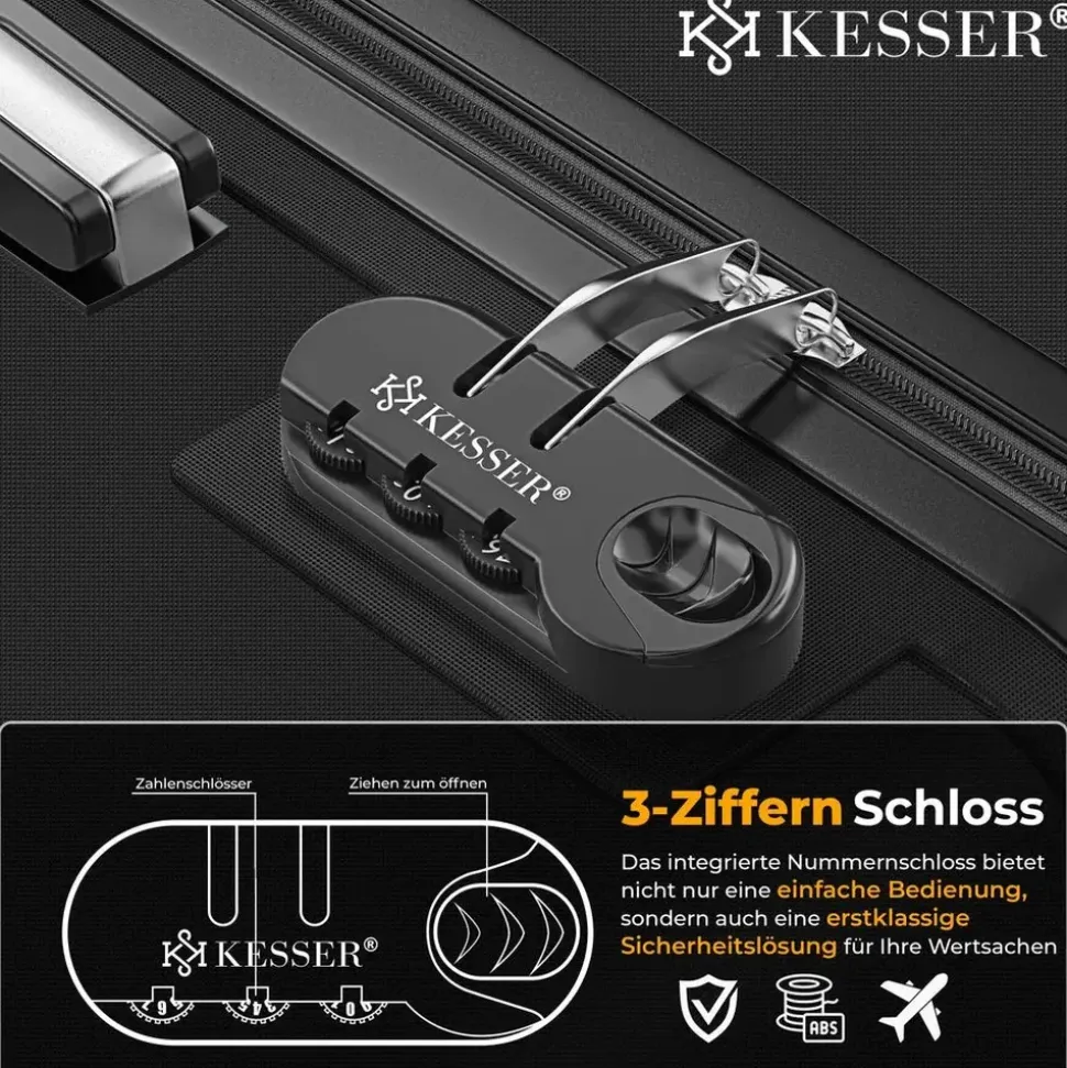 Kesser Koffer-Set 4-tlg. schwarz