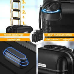 Kesser Koffer-Set 4-tlg. schwarz