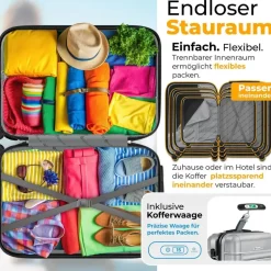 Kesser Koffer-Set 4-tlg. silber/kunststoff
