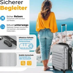 Kesser Koffer-Set 4-tlg. silber/kunststoff
