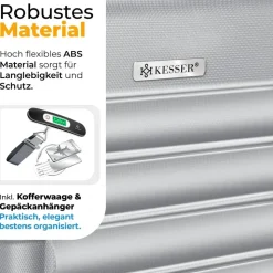 Kesser Koffer-Set 4-tlg. silber/kunststoff