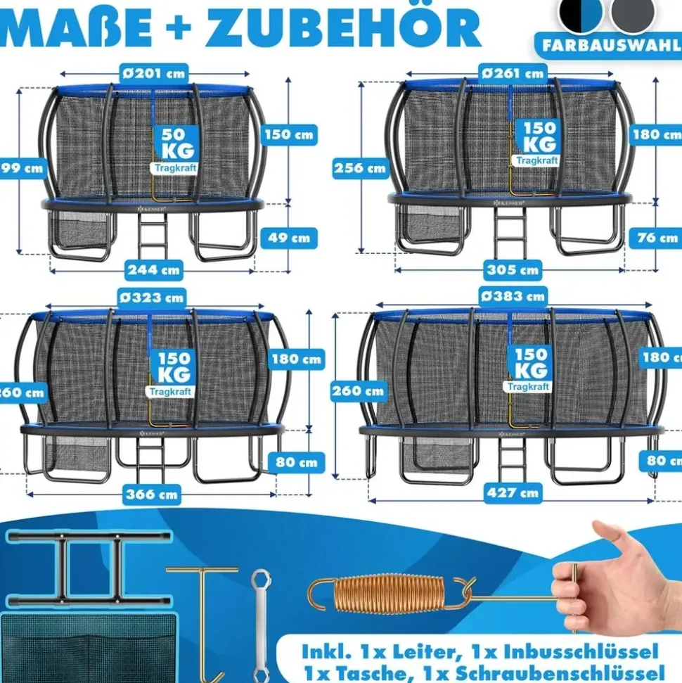 Kesser Trampolin Outdoor 366 cm Blau