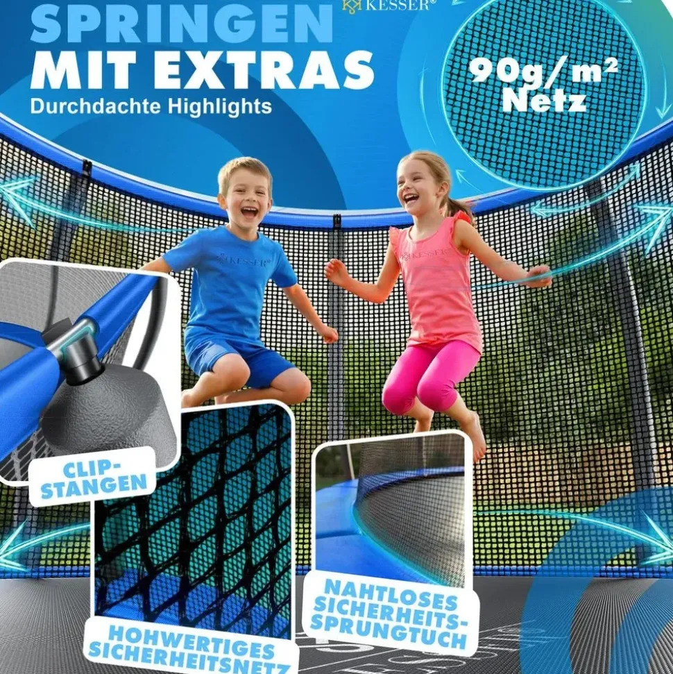 Kesser Trampolin Outdoor 366 cm Blau