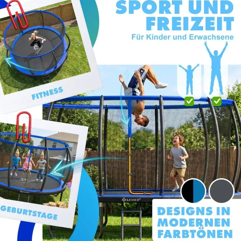 Kesser Trampolin Outdoor 366 cm Blau