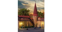 Kibri Stadtmauer mit Rundturm in Weil 38915 H0