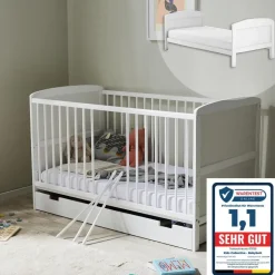 Kids Collective Babybett Kinderbett Weiß 70 x 140 cm