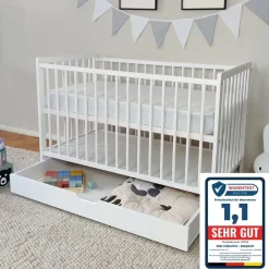 Kids Collective Babybett Weiß 60 x 120 cm