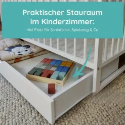 Kids Collective Babybett Weiß 60 x 120 cm