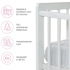 Kids Collective Babybett Weiß 60 x 120 cm