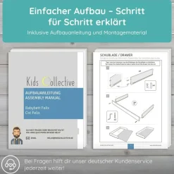 Kids Collective Babybett Weiß 60 x 120 cm