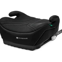 Kinderkraft I-BOOST 2 PRO, Sitz für Kinder von 125-150cm und im Alter von 6-12 Jahren, Isofix-Montage, sehr leicht (2,36 kg), ergonomische Armlehnen, abziehbarer Bezug, Schwarz