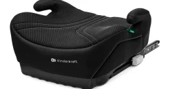 Kinderkraft I-BOOST 2 PRO, Sitz für Kinder von 125-150cm und im Alter von 6-12 Jahren, Isofix-Montage, sehr leicht (2,36 kg), ergonomische Armlehnen, abziehbarer Bezug, Schwarz