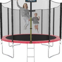 Kinetic Sports Trampolin Outdoor Salto 310 cm inkl. Sicherheitsnetz und Leiter Pink