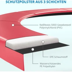 Kinetic Sports Trampolin Outdoor Salto 310 cm inkl. Sicherheitsnetz und Leiter Pink