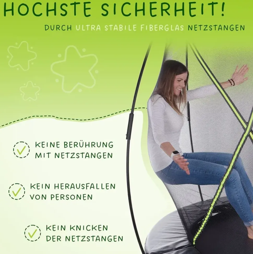 Kinetic Sports Ultimate Pro 305 cm inkl. Sicherheitsnetz schwarz