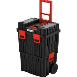 Kistenberg Werkzeugtrolley 2 in 1 rot|schwarz 45 x 36 x 64 cm