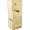 Kistenkolli Altes Land Holzkiste 3er Set braun