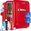 Klarstein Audrey Mini Retro-Kühlschrank (48 l, 500 mm hoch, Rot)