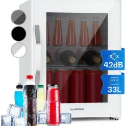Klarstein Beersafe M Getränkekühlschrank (33 l, 540 mm hoch, Quartz)