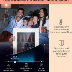 Klarstein Beersafe M Getränkekühlschrank (33 l, 540 mm hoch, Quartz)